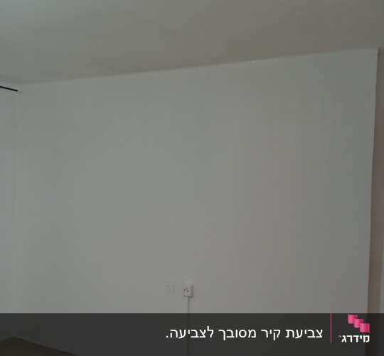 קיר צבוע בלבן עם שקעי חשמל